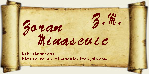 Zoran Minašević vizit kartica